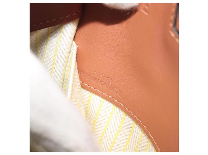 LOEWE Cushion Tote Small Tote Bag Canvas Yellow Auth 196303A Giallo - vista 12