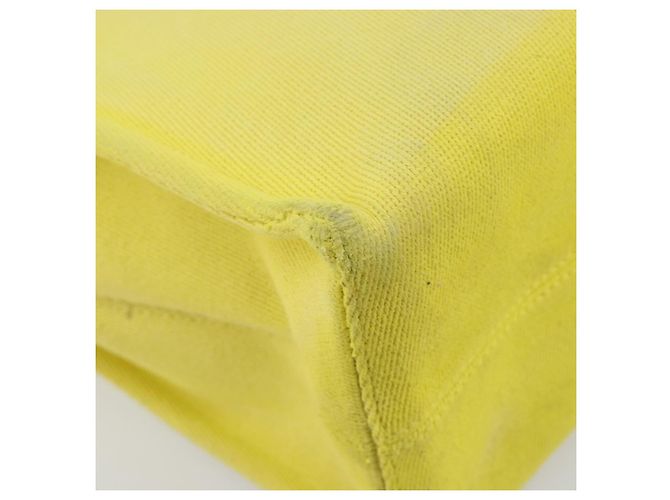 LOEWE Cushion Tote Small Tote Bag Canvas Yellow Auth 196303A Giallo - vista 16