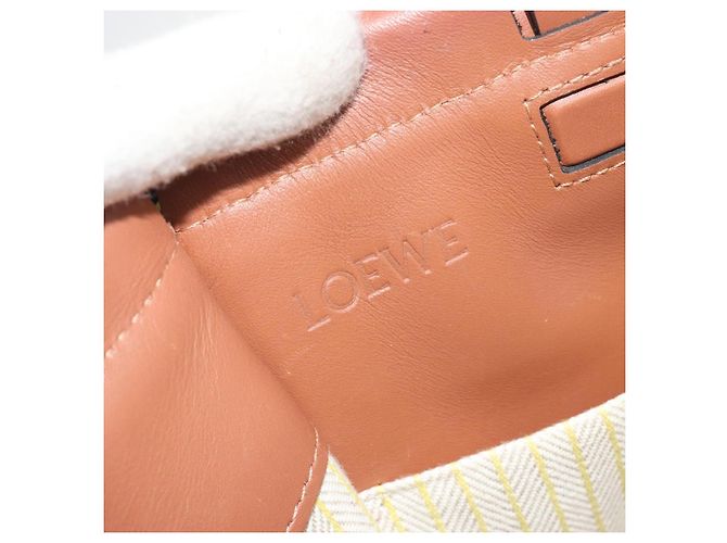 LOEWE Cushion Tote Small Tote Bag Canvas Yellow Auth 196303A Giallo - vista 19