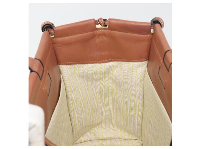 LOEWE Cushion Tote Small Tote Bag Canvas Yellow Auth 196303A Giallo - vista 20