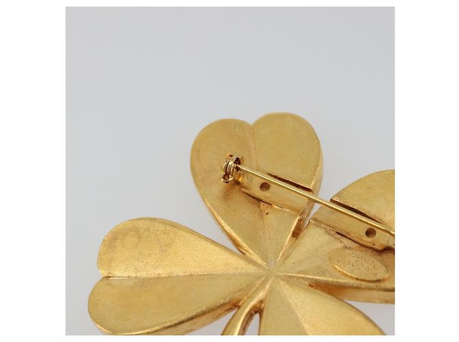 Spilla CHANEL Metallo Tono Oro CC Auth bs36553 - vista 4