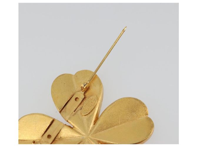 Spilla CHANEL Metallo Tono Oro CC Auth bs36553 - vista 6