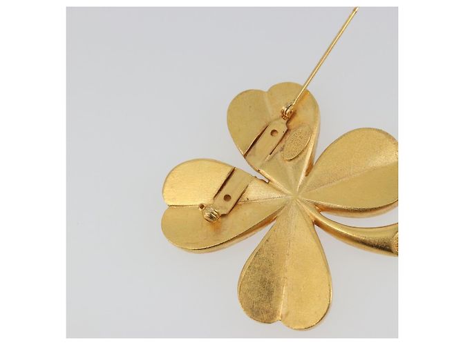 Spilla CHANEL Metallo Tono Oro CC Auth bs36553 - vista 7