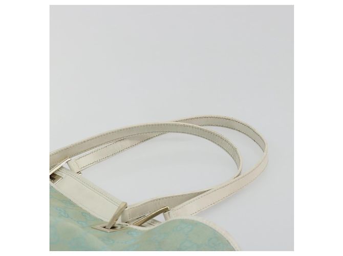 Borsa Tote GUCCI GG Canvas Light Blue Gold 002 1098 Auth 195045 D'oro Blu chiaro - vista 8