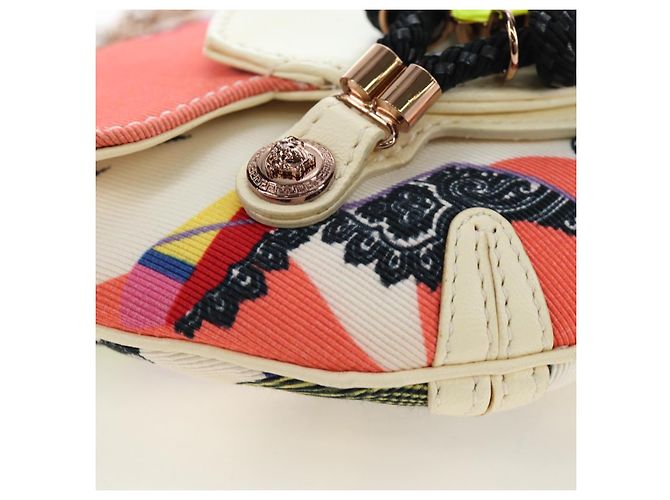Borsa a tracolla con catena VERSACE Canvas Multicolor Gold Auth 195065M Multicolore D'oro - vista 16