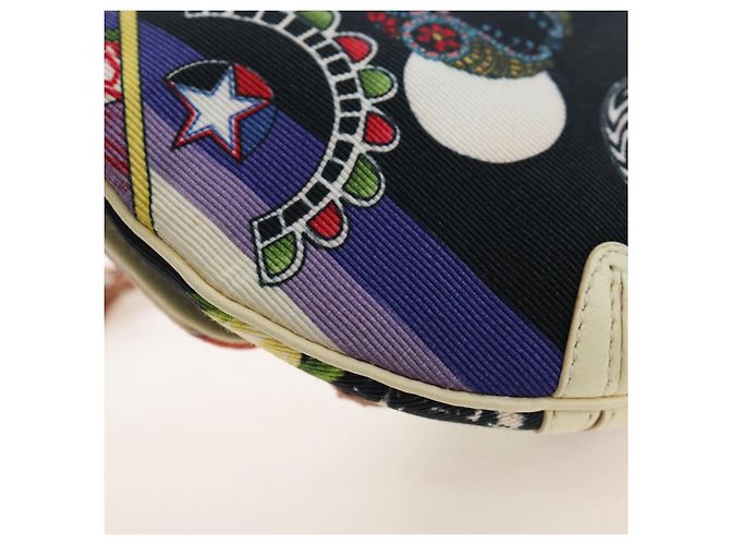 Borsa a tracolla con catena VERSACE Canvas Multicolor Gold Auth 195065M Multicolore D'oro - vista 18