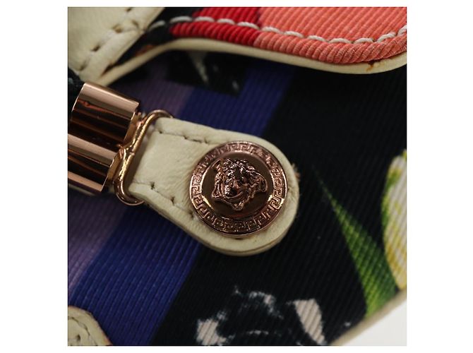 Borsa a tracolla con catena VERSACE Canvas Multicolor Gold Auth 195065M Multicolore D'oro - vista 20