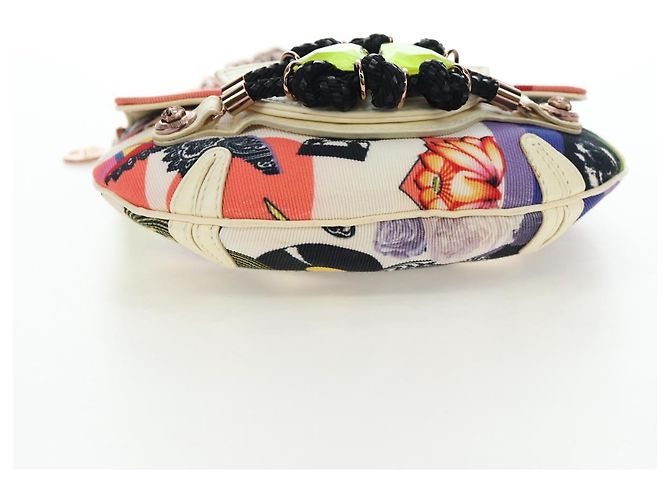 Borsa a tracolla con catena VERSACE Canvas Multicolor Gold Auth 195065M Multicolore D'oro - vista 5