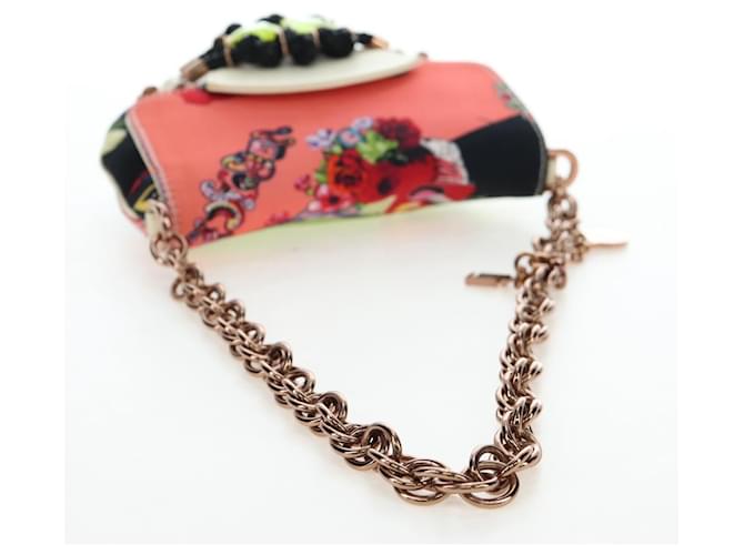 Borsa a tracolla con catena VERSACE Canvas Multicolor Gold Auth 195065M Multicolore D'oro - vista 7