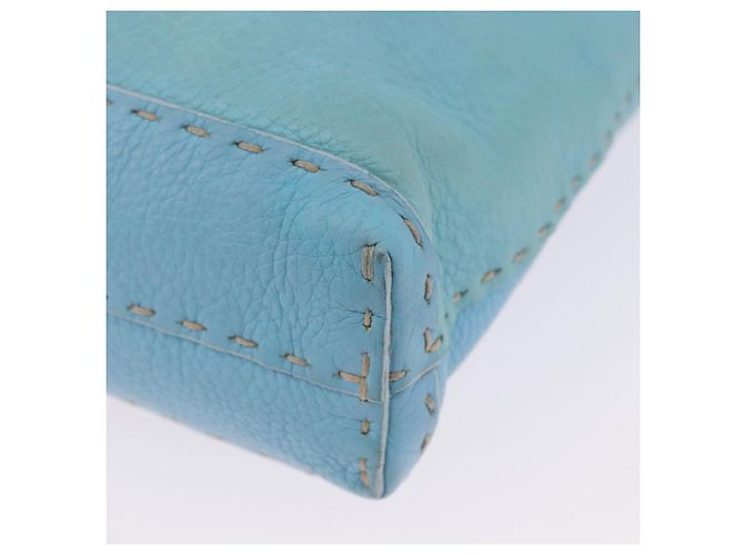 Borsa a tracolla FENDI Celeria in pelle azzurro argento Auth ka5643A Blu chiaro - vista 13