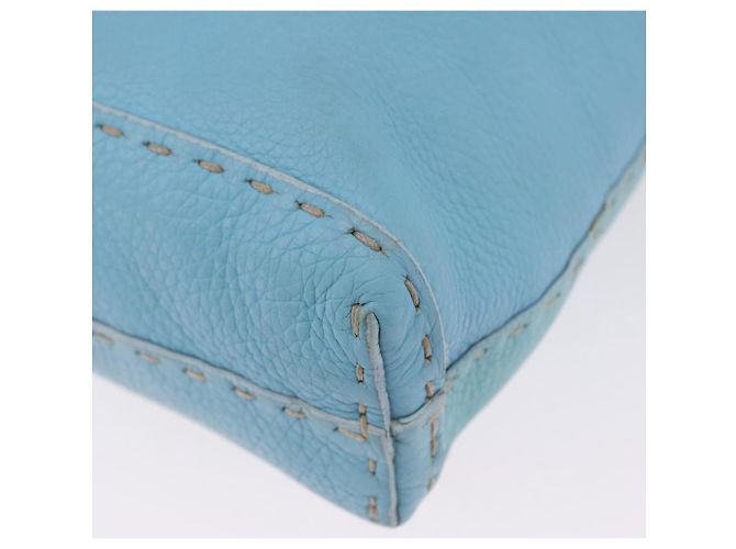Borsa a tracolla FENDI Celeria in pelle azzurro argento Auth ka5643A Blu chiaro - vista 15