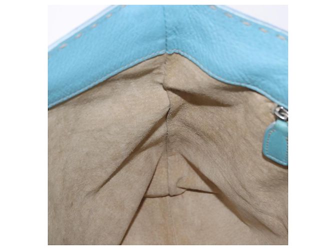 Borsa a tracolla FENDI Celeria in pelle azzurro argento Auth ka5643A Blu chiaro - vista 19