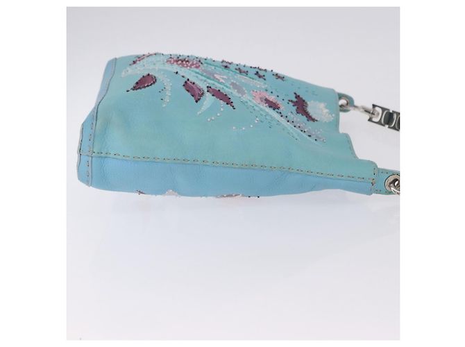 Borsa a tracolla FENDI Celeria in pelle azzurro argento Auth ka5643A Blu chiaro - vista 5