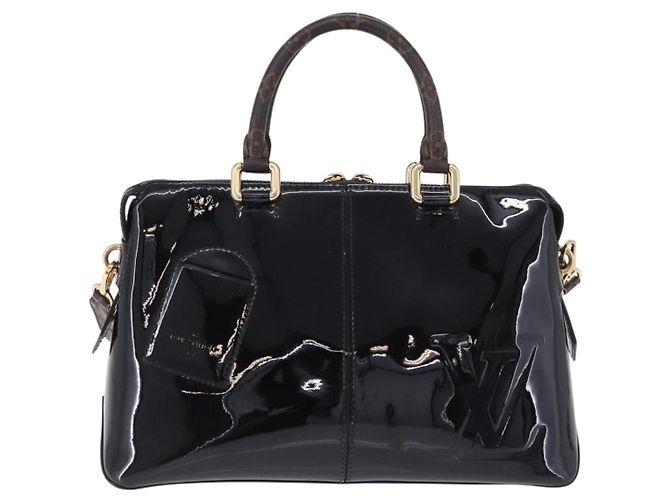 Borsa Louis Vuitton Tote Miroir Patent 2way Black M54626 LV Auth bs36411 Nero - vista 13