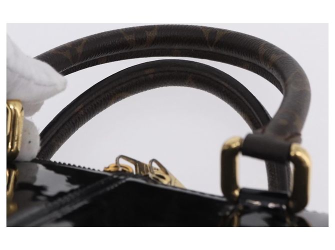 Borsa Louis Vuitton Tote Miroir Patent 2way Black M54626 LV Auth bs36411 Nero - vista 14
