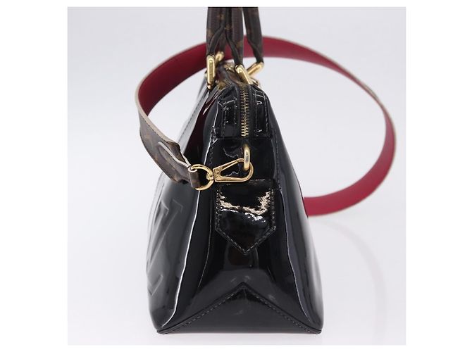 Borsa Louis Vuitton Tote Miroir Patent 2way Black M54626 LV Auth bs36411 Nero - vista 3