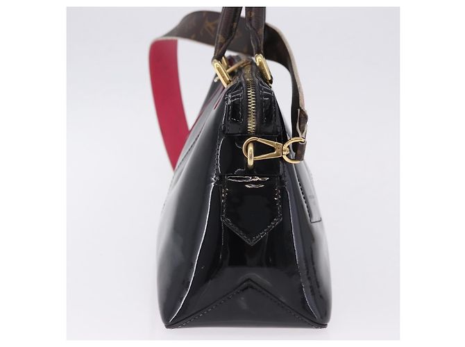 Borsa Louis Vuitton Tote Miroir Patent 2way Black M54626 LV Auth bs36411 Nero - vista 4