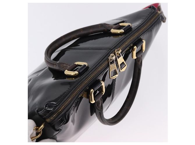 Borsa Louis Vuitton Tote Miroir Patent 2way Black M54626 LV Auth bs36411 Nero - vista 6