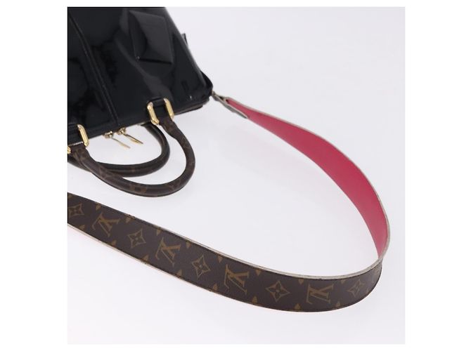 Borsa Louis Vuitton Tote Miroir Patent 2way Black M54626 LV Auth bs36411 Nero - vista 8