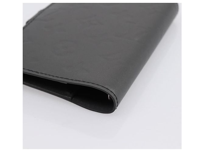 LOUIS VUITTON Monogram Mat Agenda PM Day Planner Cover Black R20932 Auth 194461A Noir - vue 15