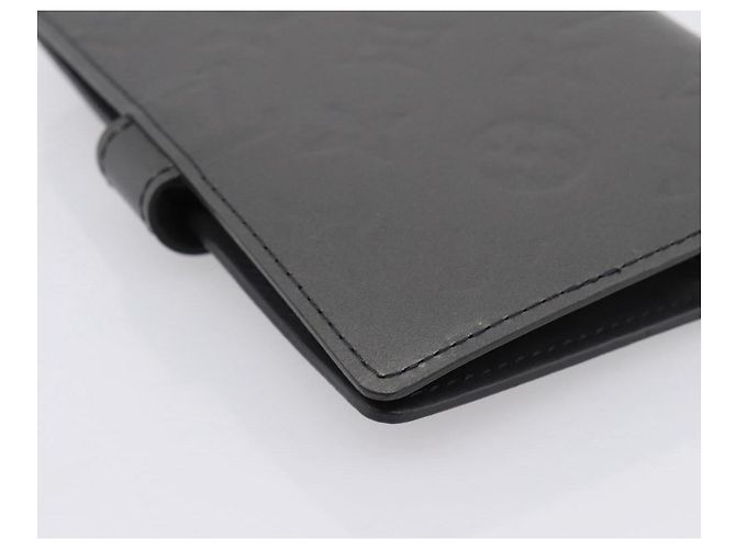 LOUIS VUITTON Monogram Mat Agenda PM Day Planner Cover Black R20932 Auth 194461A Noir - vue 16
