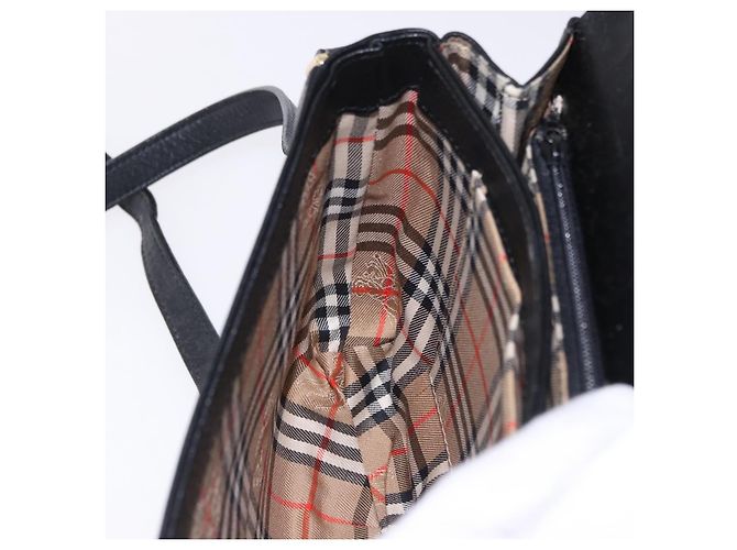 Borsa a tracolla Burberrys in pelle nera e oro Auth ka5693 Nero D'oro - vista 21