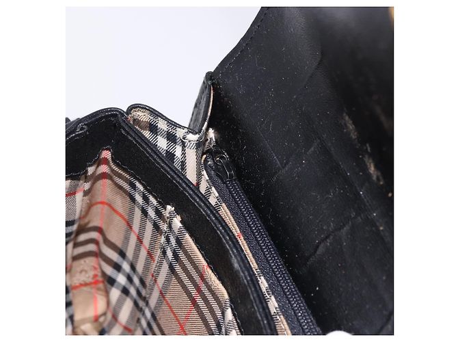 Borsa a tracolla Burberrys in pelle nera e oro Auth ka5693 Nero D'oro - vista 22