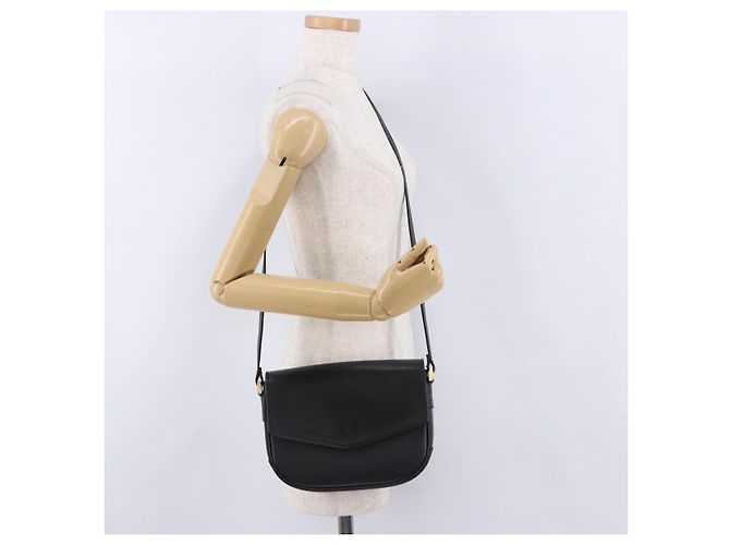 Borsa a tracolla Burberrys in pelle nera e oro Auth ka5693 Nero D'oro - vista 24