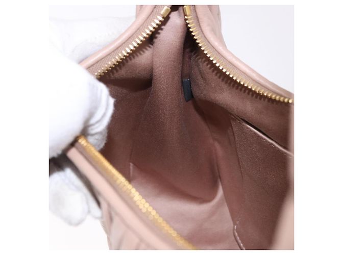 Borsa a tracolla Miu Miu Matelassé Wonder in pelle di agnello Pink Gold Auth 196075SAM Rosa D'oro - vista 20