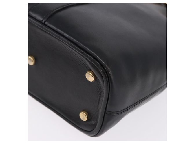 Céline Borsa a tracolla CELINE in pelle nera e oro Auth 193354 Nero D'oro - vista 12