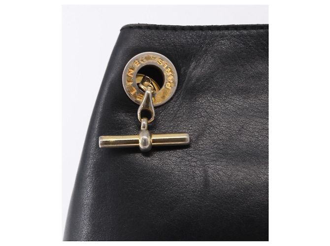 Céline Borsa a tracolla CELINE in pelle nera e oro Auth 193354 Nero D'oro - vista 16