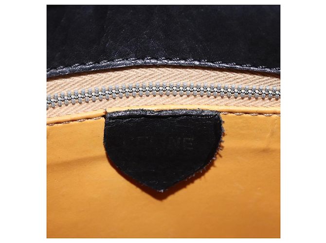 Céline Borsa a tracolla CELINE in pelle nera e oro Auth 193354 Nero D'oro - vista 18