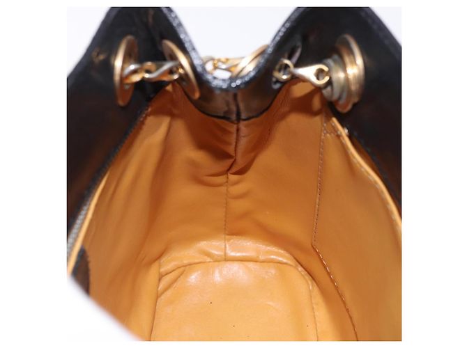 Céline Borsa a tracolla CELINE in pelle nera e oro Auth 193354 Nero D'oro - vista 20
