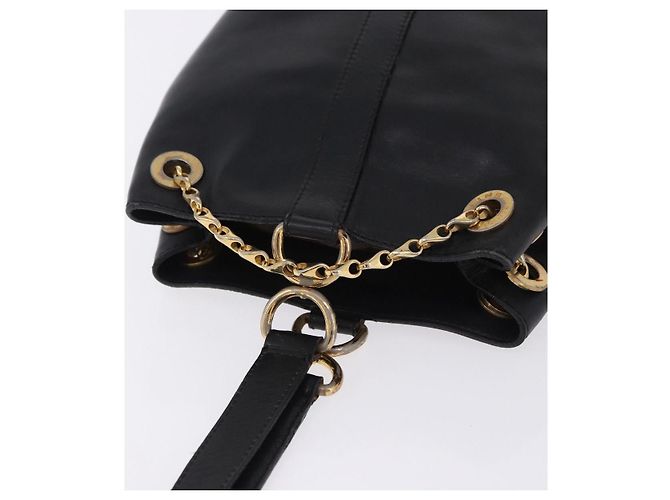 Céline Borsa a tracolla CELINE in pelle nera e oro Auth 193354 Nero D'oro - vista 6