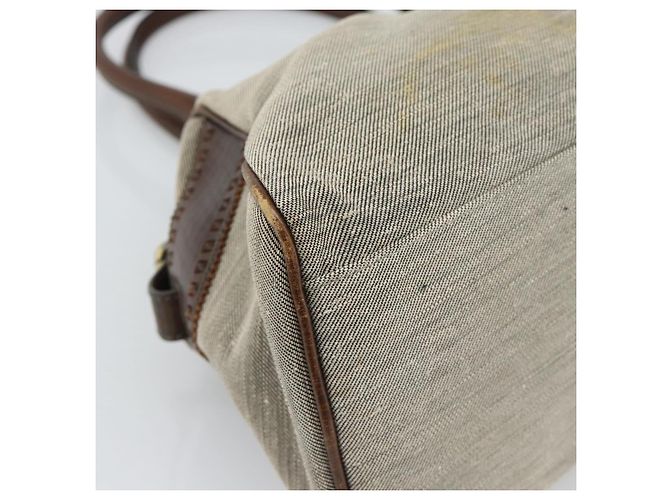 Borsa a mano FENDI Canvas Gray Brown 8BN162 Auth 196102 Marrone - vista 11