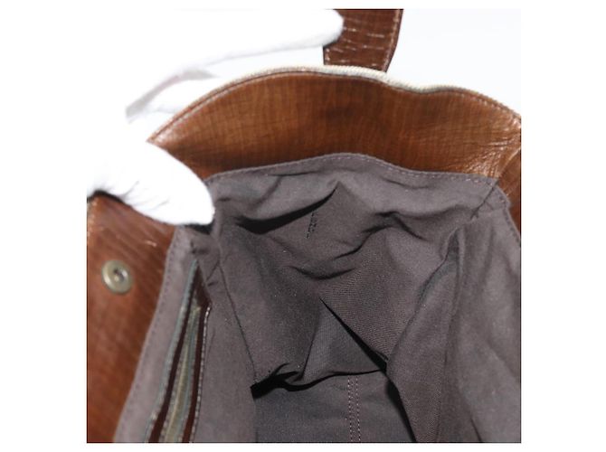 Borsa a mano FENDI Canvas Gray Brown 8BN162 Auth 196102 Marrone - vista 16