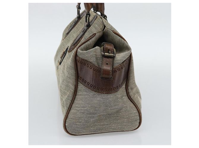 Borsa a mano FENDI Canvas Gray Brown 8BN162 Auth 196102 Marrone - vista 5