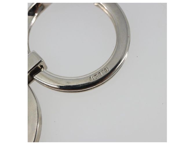 Portachiavi GUCCI Interlocking G Metallo Silver Auth 196162A Argento - vista 10