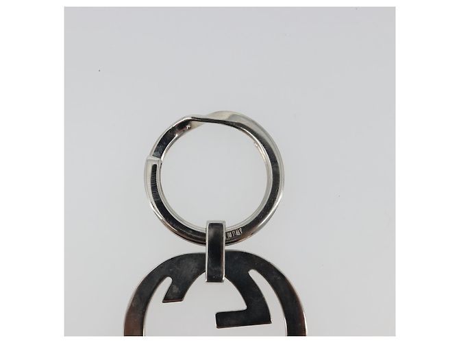Portachiavi GUCCI Interlocking G Metallo Silver Auth 196162A Argento - vista 7