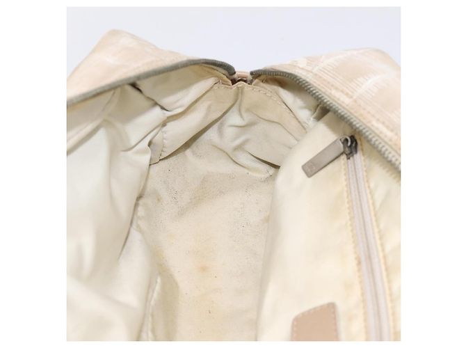 Borsa a mano CHANEL New Travel Line Nylon Beige Silver CC Auth 180753 Argento - vista 18