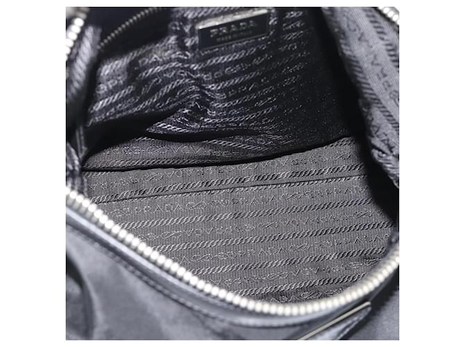Borsa a Tracolla PRADA Nylon Black Silver Auth 196016A Nero Argento - vista 11