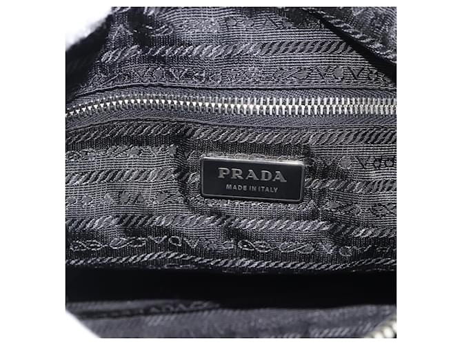 Borsa a Tracolla PRADA Nylon Black Silver Auth 196016A Nero Argento - vista 19