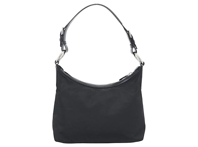Borsa a Tracolla PRADA Nylon Black Silver Auth 196016A Nero Argento - vista 2