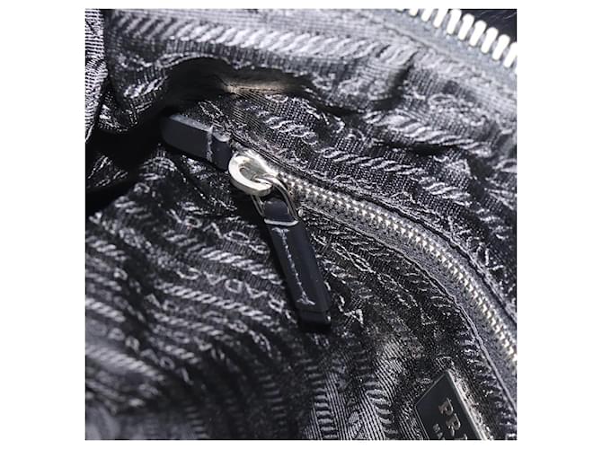 Borsa a Tracolla PRADA Nylon Black Silver Auth 196016A Nero Argento - vista 22