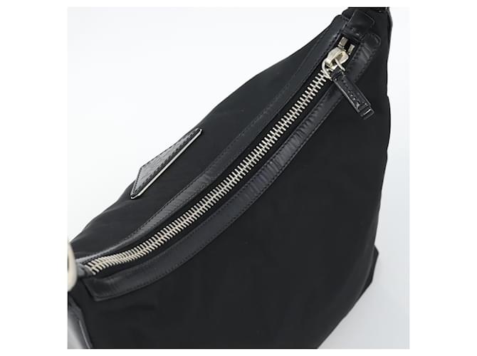 Borsa a Tracolla PRADA Nylon Black Silver Auth 196016A Nero Argento - vista 7