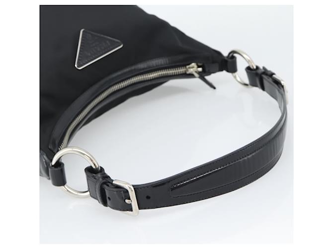 Borsa a Tracolla PRADA Nylon Black Silver Auth 196016A Nero Argento - vista 8