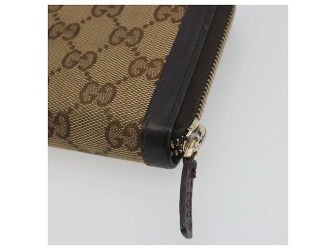 GUCCI GG Canvas Long Wallet Beige Gold 308012 Auth bs36775 Golden - Ansicht 10