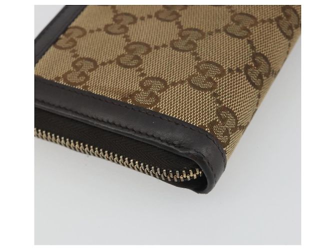 GUCCI GG Canvas Long Wallet Beige Gold 308012 Auth bs36775 Golden - Ansicht 11