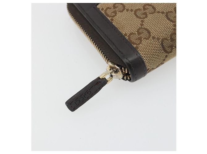 GUCCI GG Canvas Long Wallet Beige Gold 308012 Auth bs36775 Golden - Ansicht 13