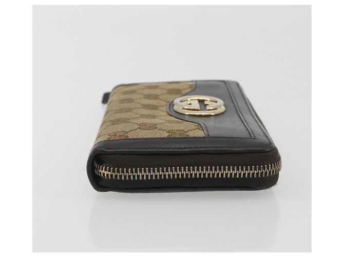 GUCCI GG Canvas Long Wallet Beige Gold 308012 Auth bs36775 Golden - Ansicht 4